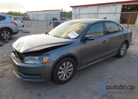 2013 Volkswagen Passat 2.5L S из США, поврежденный, VIN 1VWAP7A36DC114152